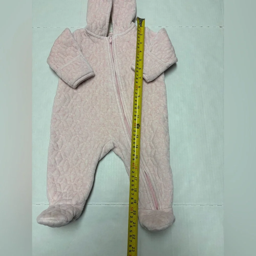 Nordstrom baby quilted bunting with fold over cuffs, size 6m